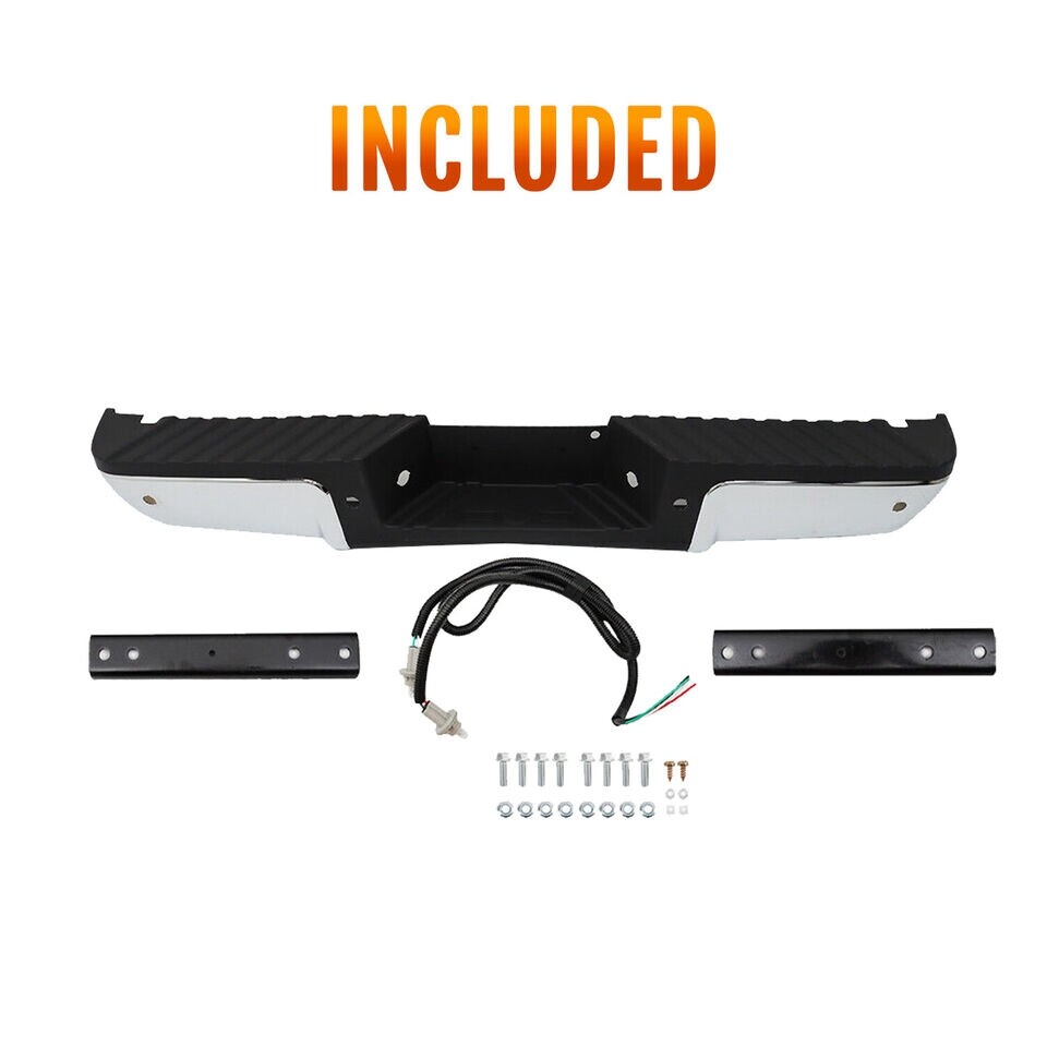 For 2008-2016 Ford F250 F350 Super Duty W/ Sensor Holes Rear Step Bumper