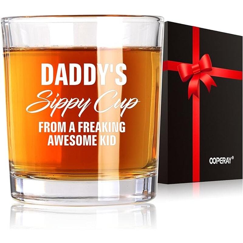 Personalized Daddy Whiskey Glass - Fun Fathers Day Gift from Kids-image