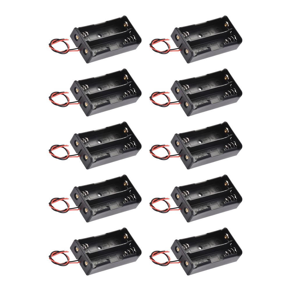 10 Pack 2 x 3.7V 18650 Battery Holder Box Case with Wire for DIY Projects