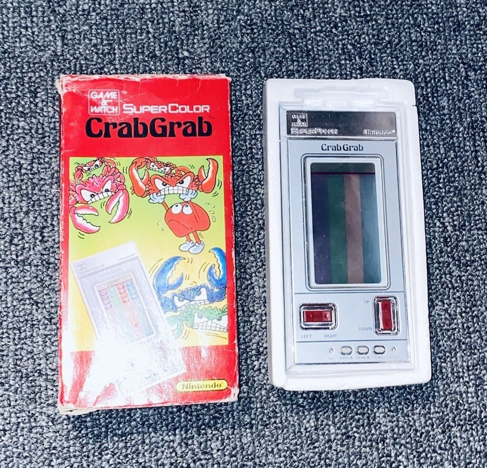 Nintendo Super color GAME & WATCH Crab Grab 1984 GAME Console POCKETSIZE BOX