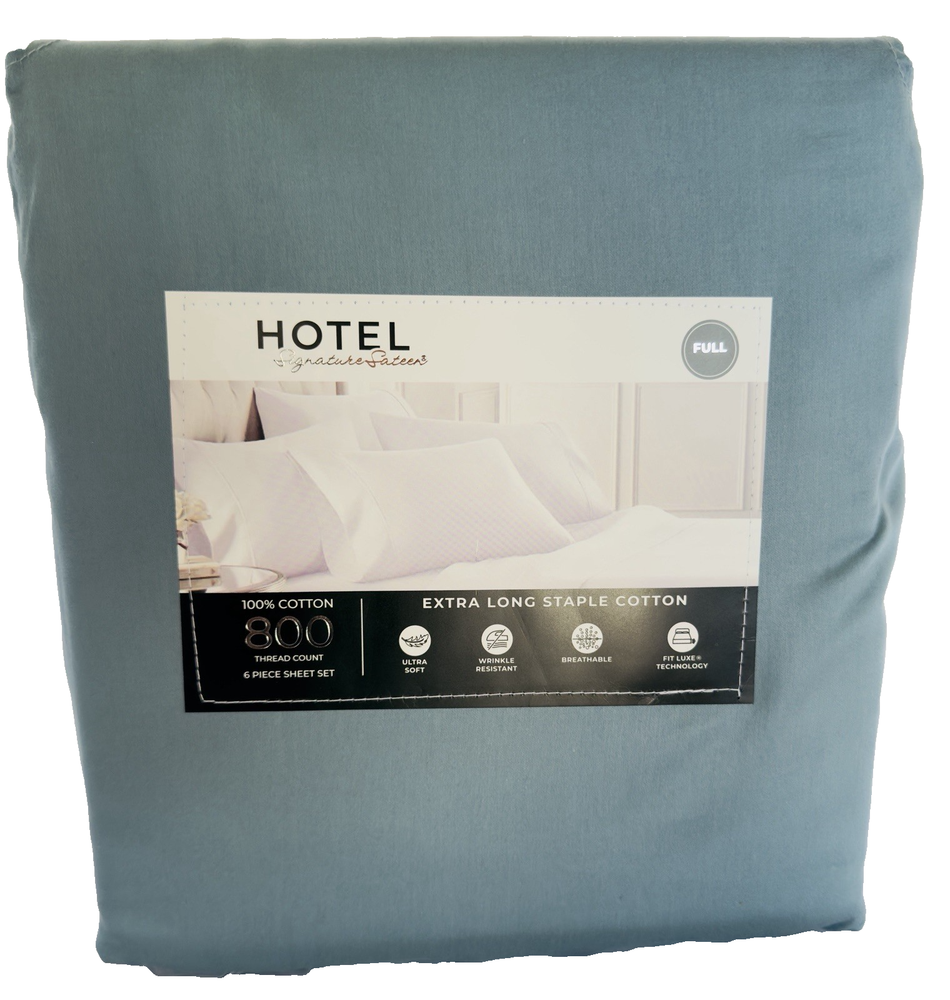 Hotel Signature - 800TC Sheet Set 6pc-Citadel Cotton Ultra Soft Bedding-FULL