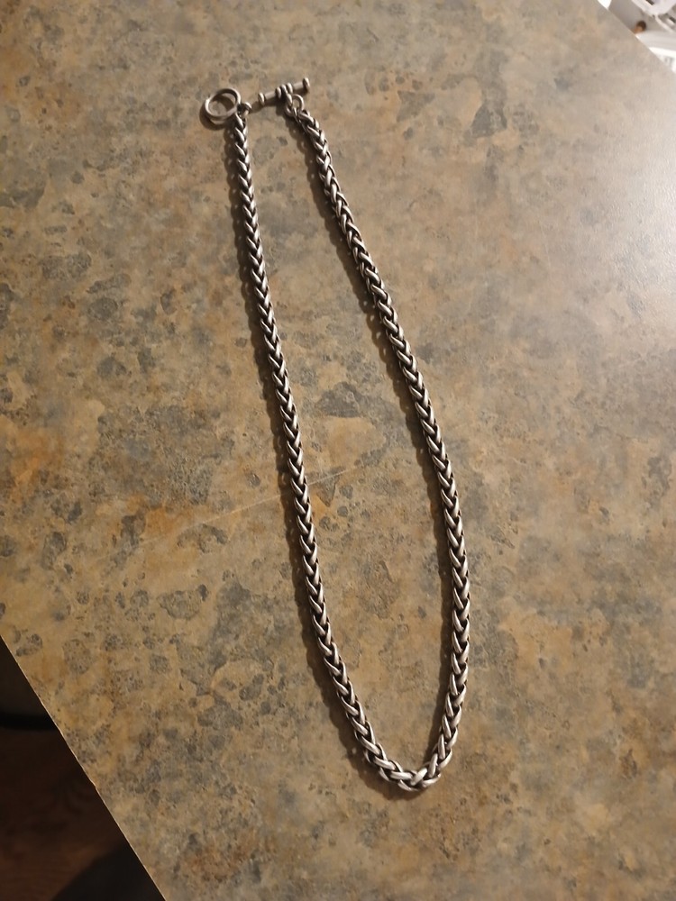 Silver Watch Fob Vintage Mens Women's Chain