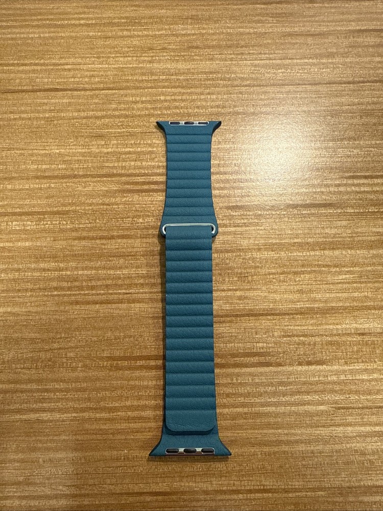 Apple Leather Loop Watch Band - Peacock Color, 44mm (Large Size)