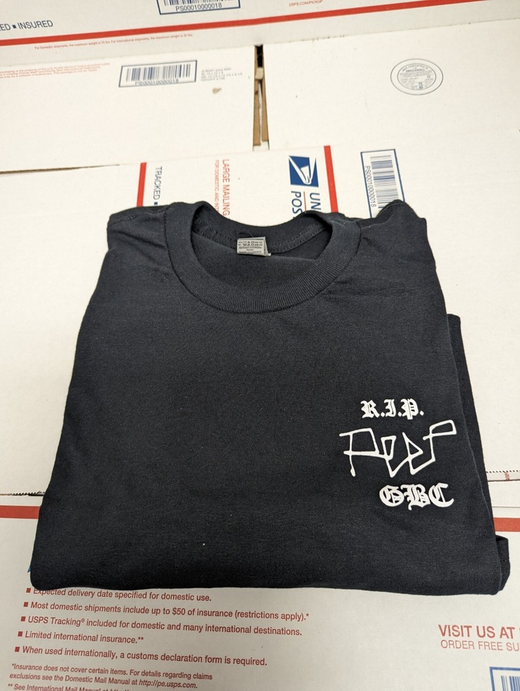 Flash Sale - Lil Peep Tribute Tattoo T Shirt Gildan Heavy Black Men's Large New-image