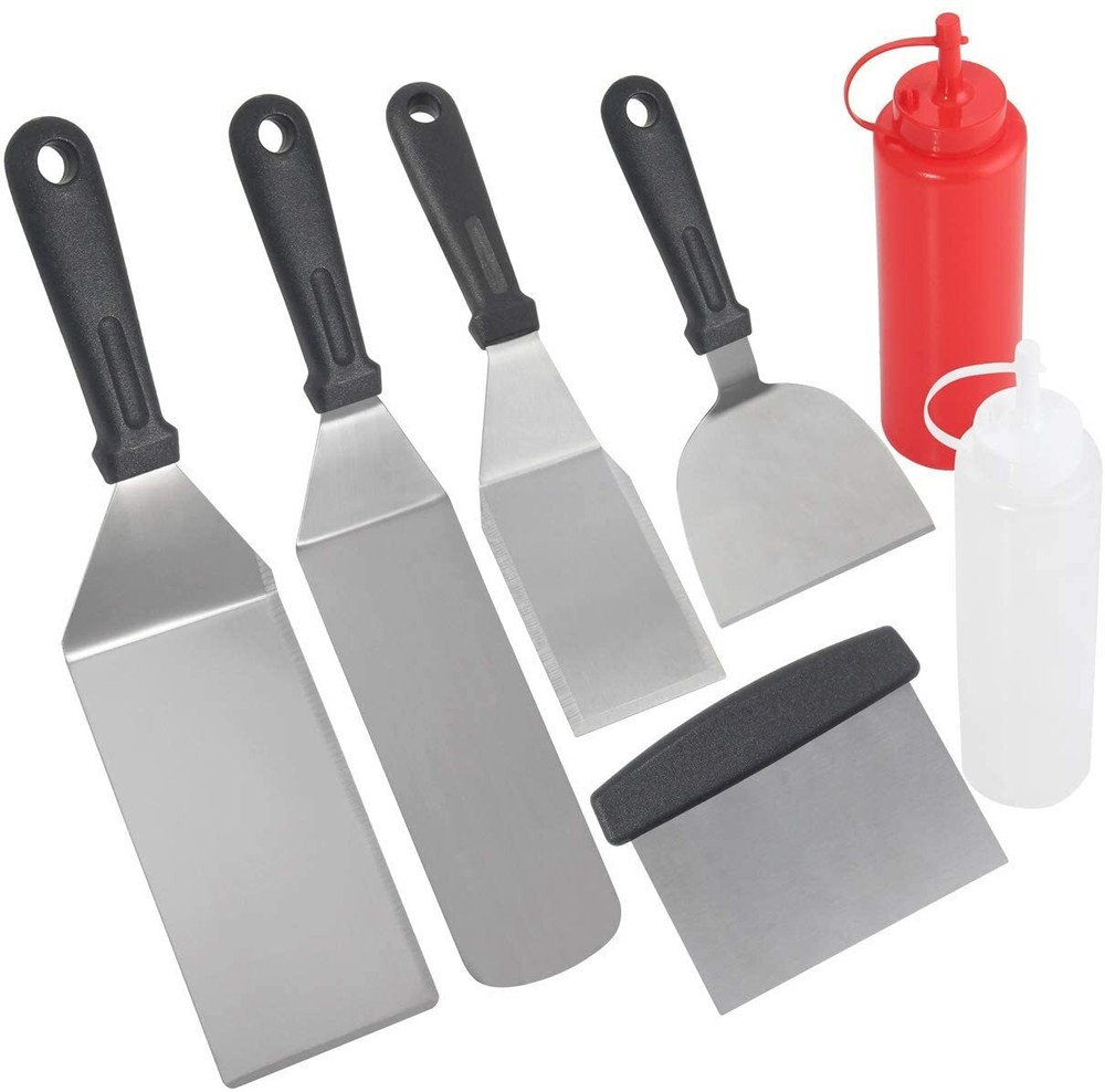 Poligo 7PC Flat Top Griddle Accessory Set in Corrugated box--Clearance Sale-image