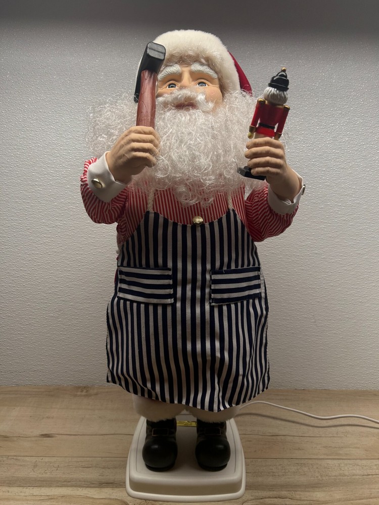 Vintage 1995 Holiday Time 25-inch Animated Santa Christmas Display