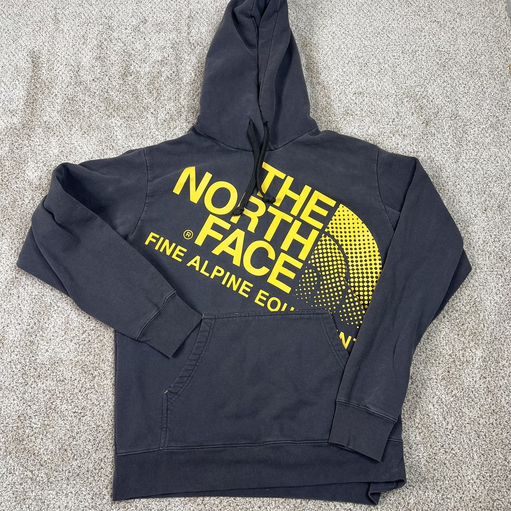 The North Face Alpine Graphic Hoodie for Men - Large Black & Yellow Casual Pullover