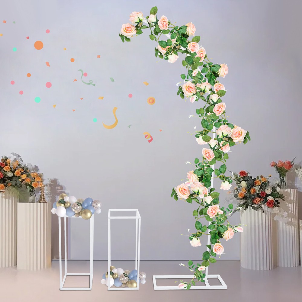 2m Arched Metal Flower Stand for Wedding Centerpieces 6.56ft Tall