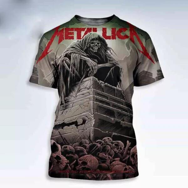 Metallica M72 World Tour 2024 In Mexico City At Estadio Seguro 3D Tshirt