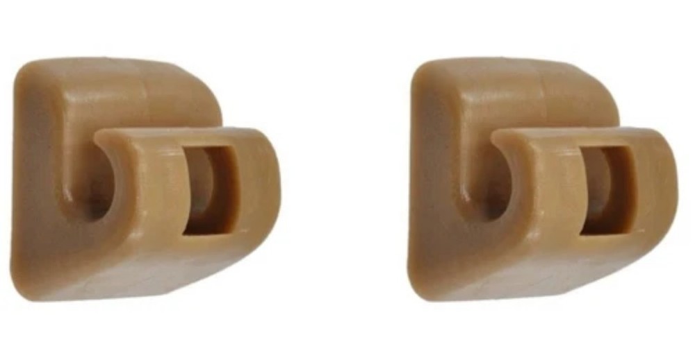 For Mercedes Sun Visor Clips Holders W123 W124 W126 W140 W201 SET OF 2 NEW Brown