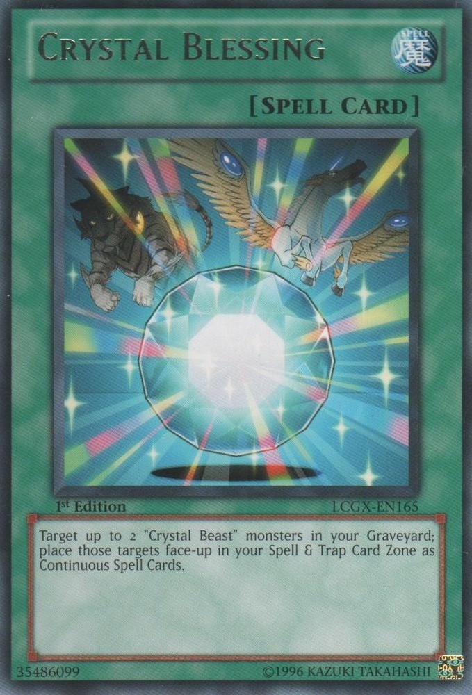 Crystal Blessing LCGX-EN165 Rare 1st Edition Heavily Played