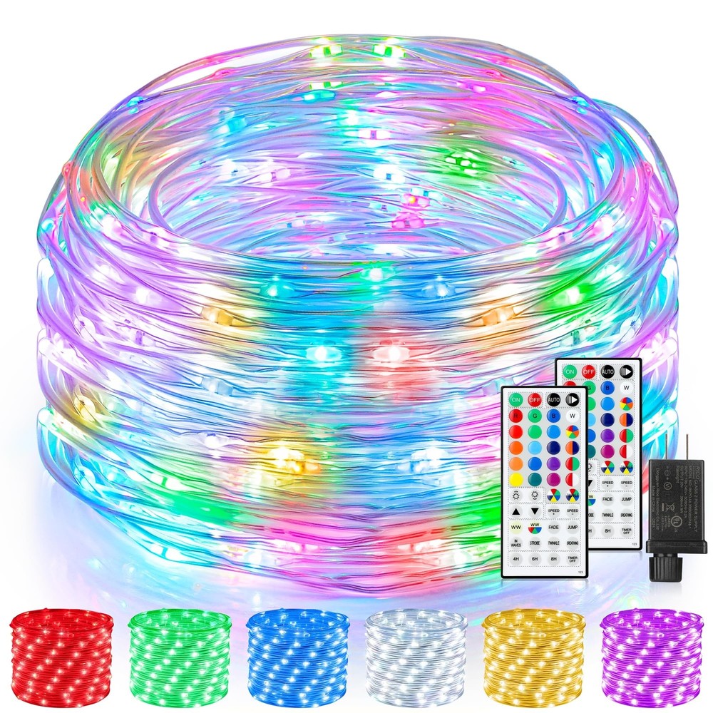 Mlambert 99Ft 300 LED Christmas String Lights Outdoor Indoor, 17 Solid Colors...