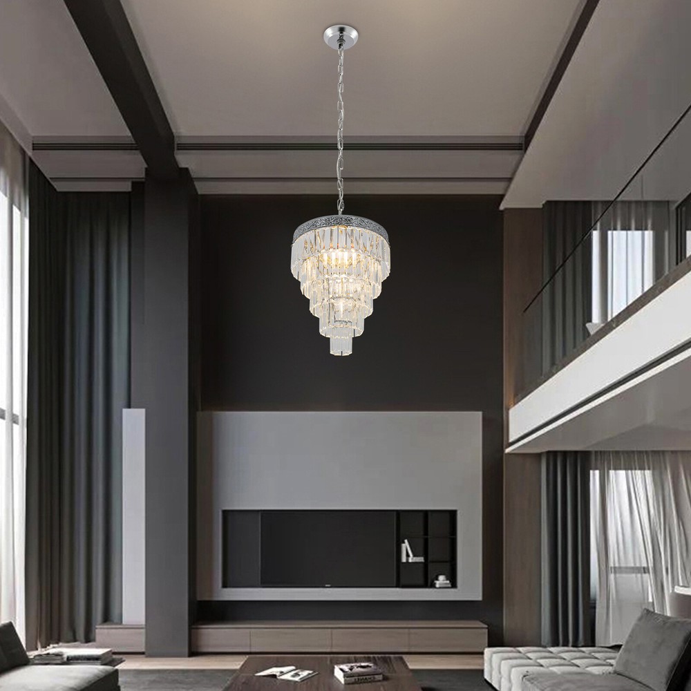 E26 Crystal Chandelier Modern Ceiling Light Lamp Pendant Lighting Fixture