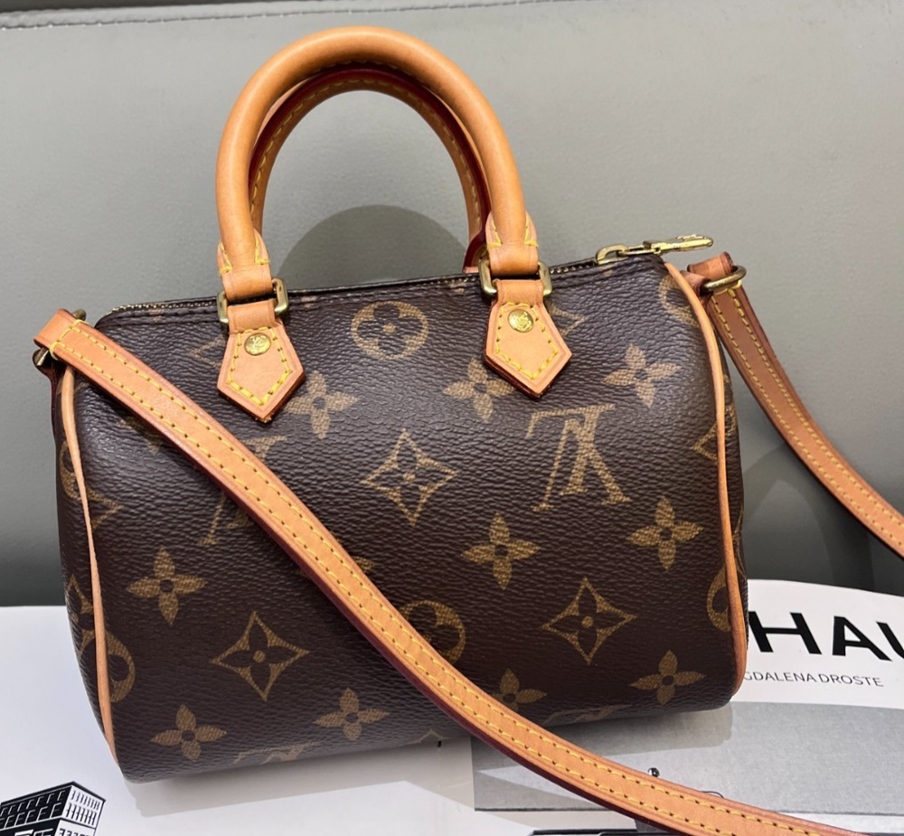 Louis Vuitton Monogram Nano Speedy 2-Way Crossbody Shoulder Bag