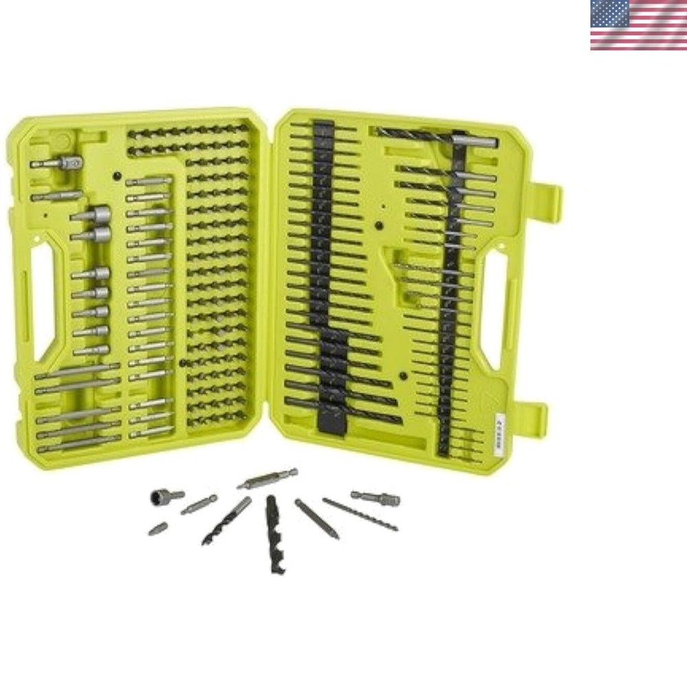 195-Piece High-Speed Steel Drill & Driver Bit Set for Wood, Metal & Plastic