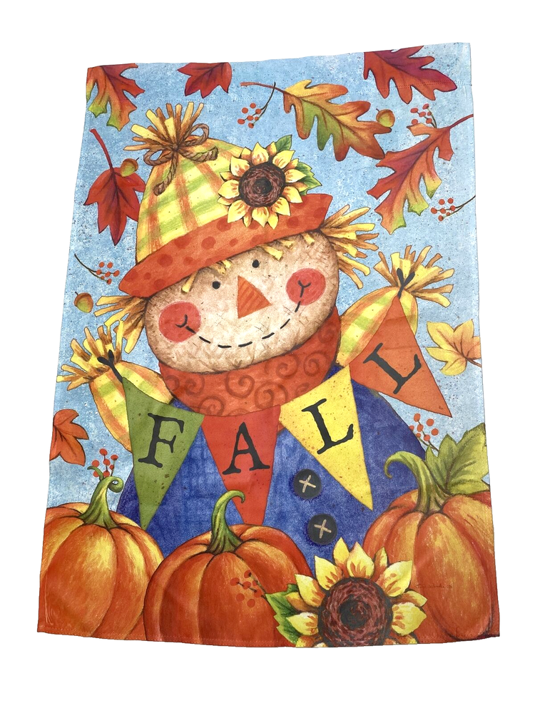 Fall Reversible Scarecrow Flag 40x28 for Porch Patio Yard Decor-image