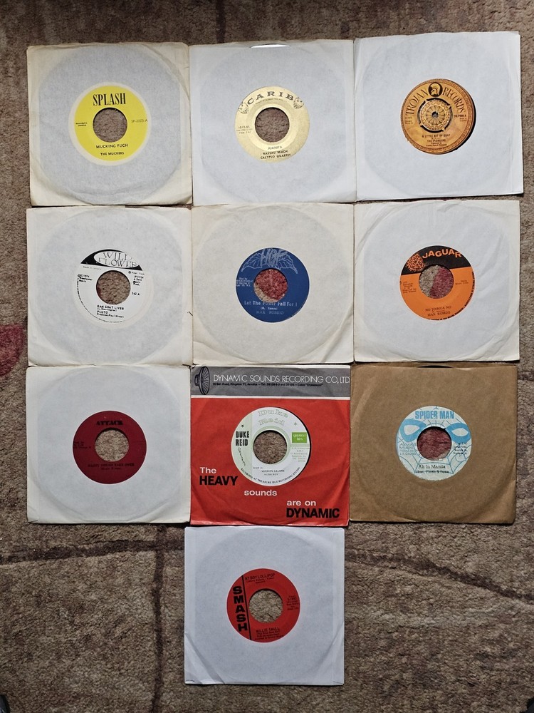 Lot 10 Reggae 45's Muckers Pioneers Pluto Max Romeo Hugh Roy Skin Flesh & Bone +