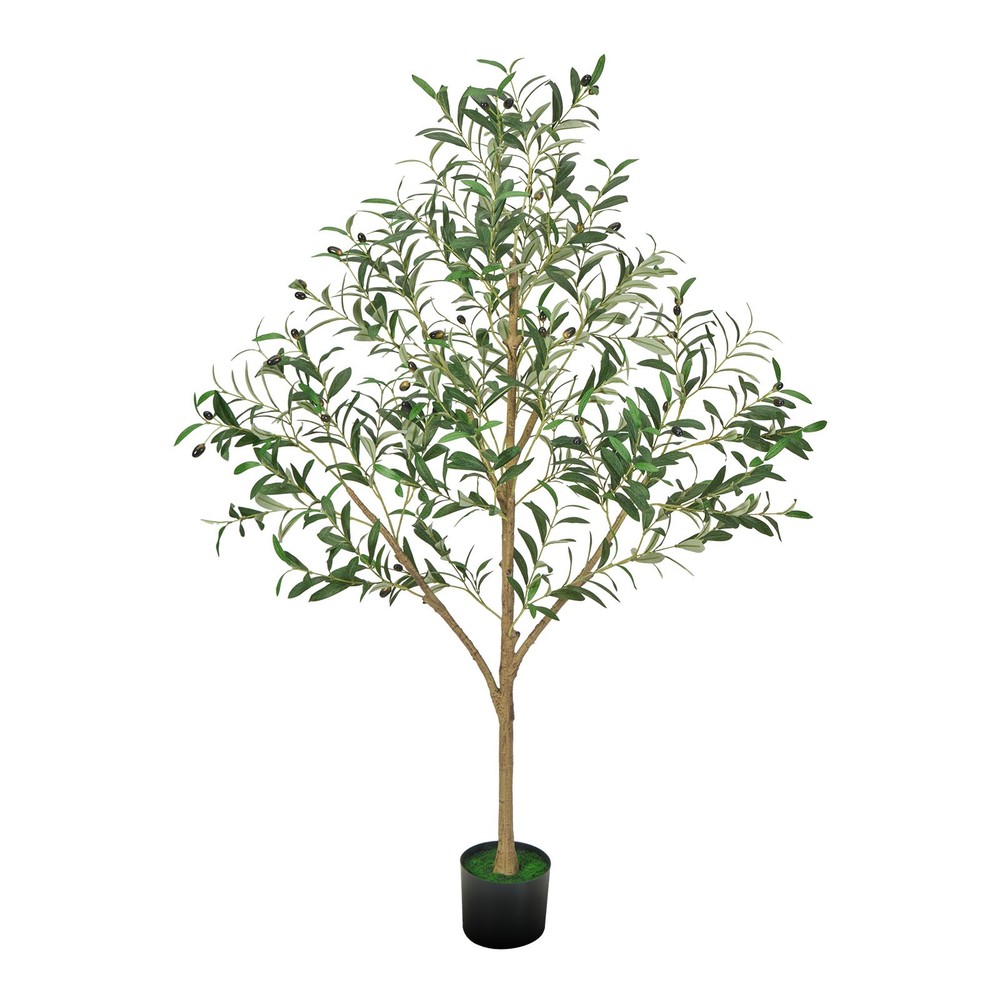 Uimoso Artificial Olive Tree 5ft Tall Faux Silk Plant Potted Indoor Home Decor