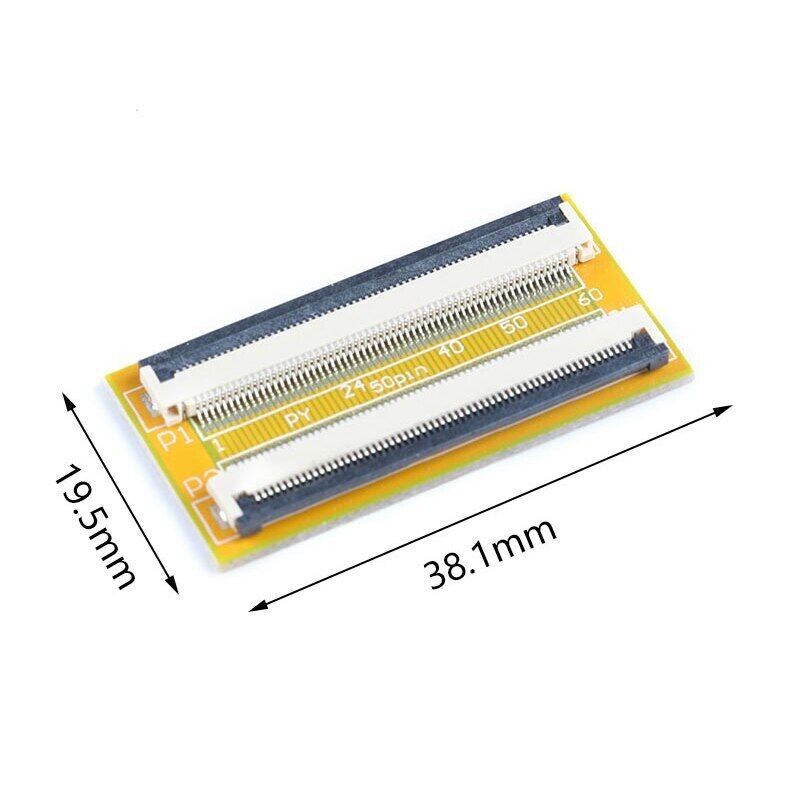 2Pcs FPC FFC Flexible Flat Cable Extension Board 0.5 mm Pitch 60 PIN Connector