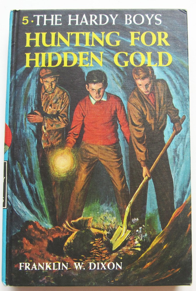 Hardy Boys Hunting For Hidden Gold Hardcover #5 1978 Mystery Book White Multi EP