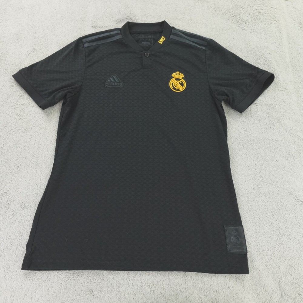 Real Madrid Football Jersey Medium Black Third Adidas Lifestyler Shirt