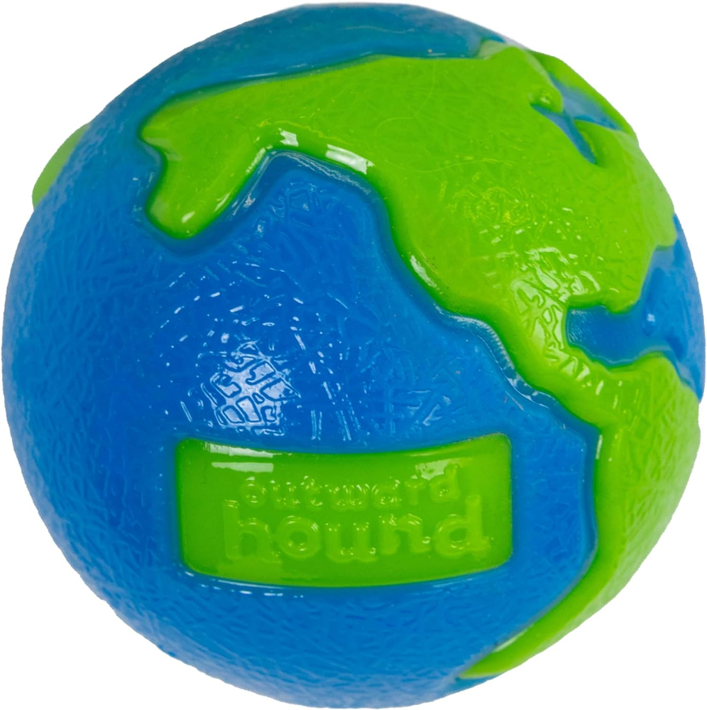 Outward Hound by  Orbee-Tuff Planet Ball Blue/Green Treat-Dispensing Dog Toy, Me