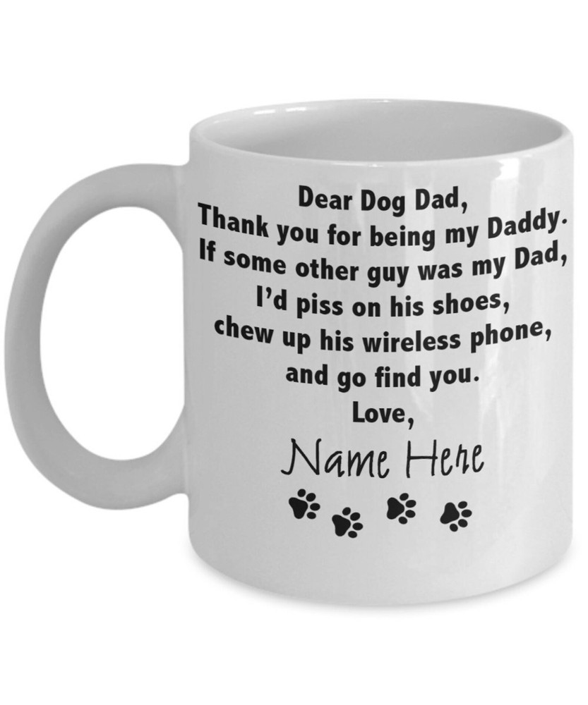 Custom Personalized Dog Dad Mug - Perfect Christmas Gift for Dog Lovers