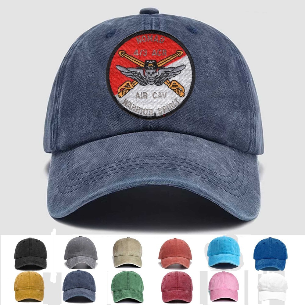 Custom Embroidered Hat 43 ACR Nomad - AIR CAV, Veteran Cap, Trucker Hat, Gift