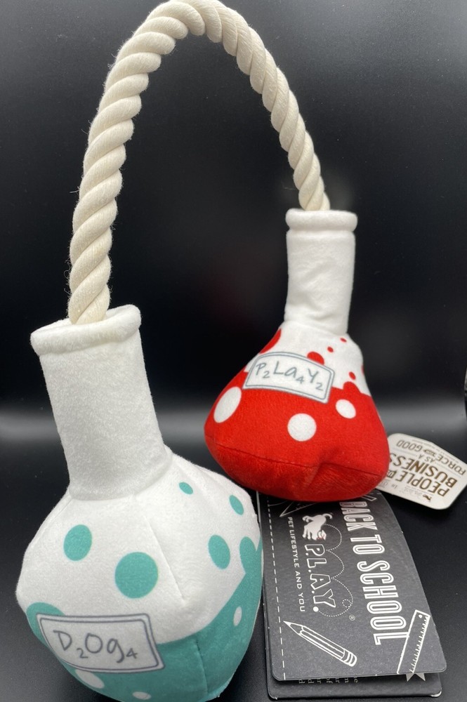 PupBox Back to School Barking Beakers Heavy duty cotton rope & squeakers NWT-image