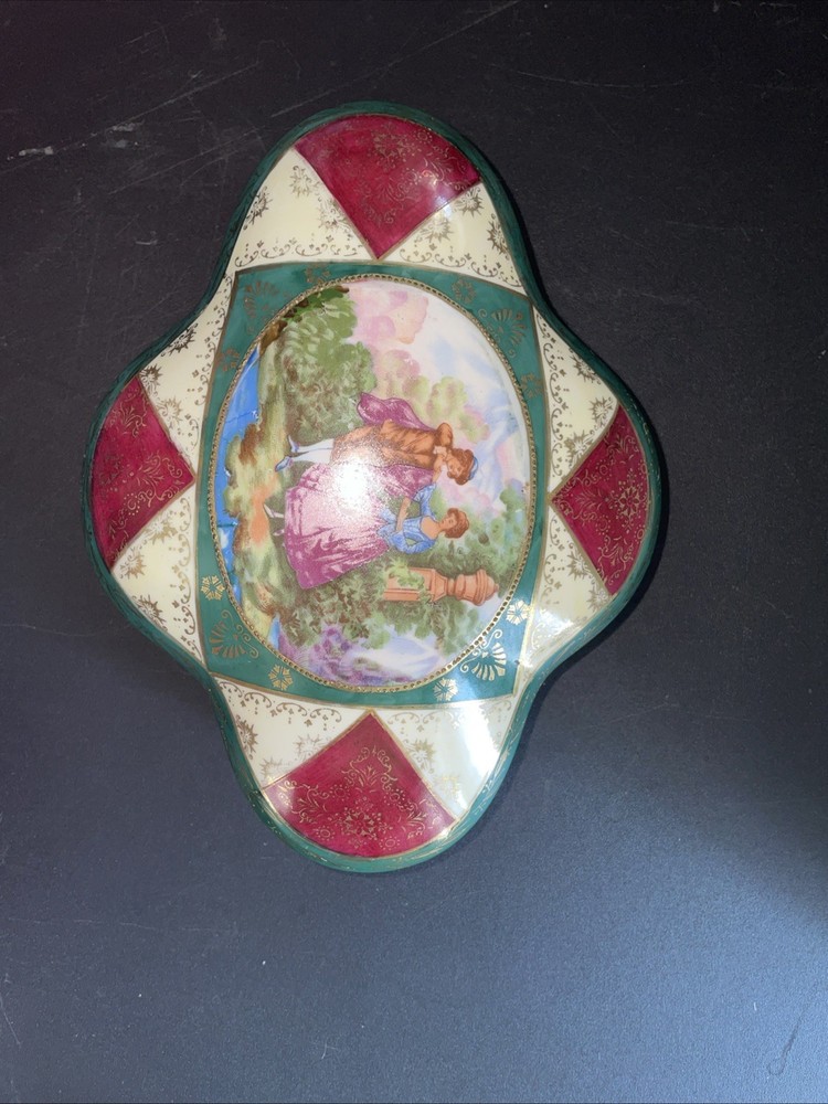 Vintage Occupied Japan Decorative Ceramic Trinket Box