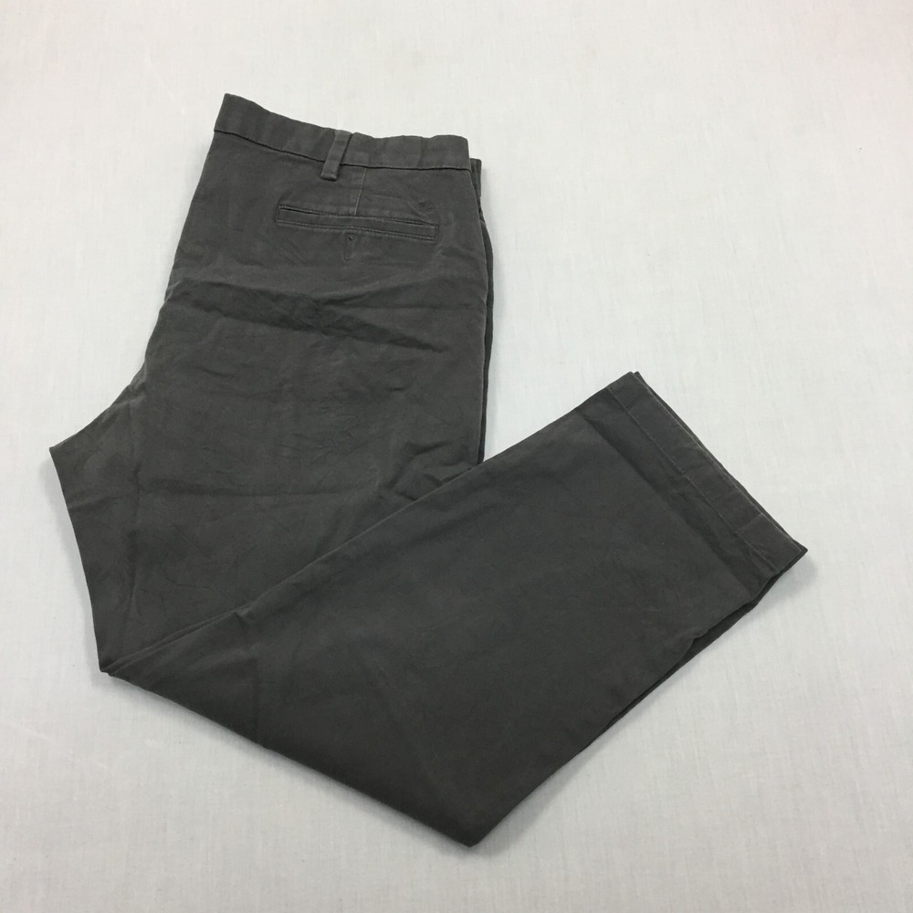 Dockers Chino Trousers Cotton Pants Straight Fit Mens Size 40W 30L Grey
