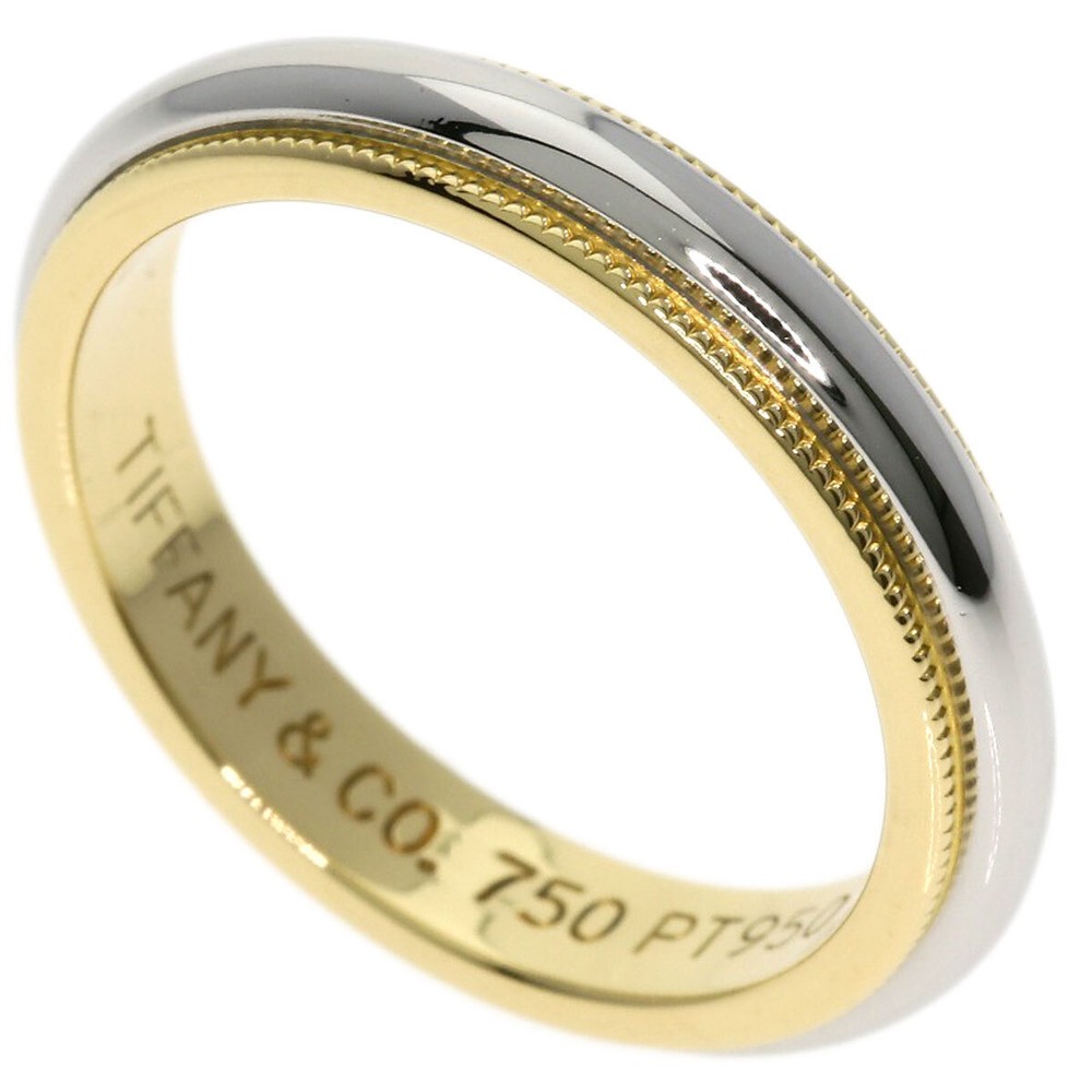 TIFFANY&Co.   Ring Milgrain K18 Yellow Gold PT950