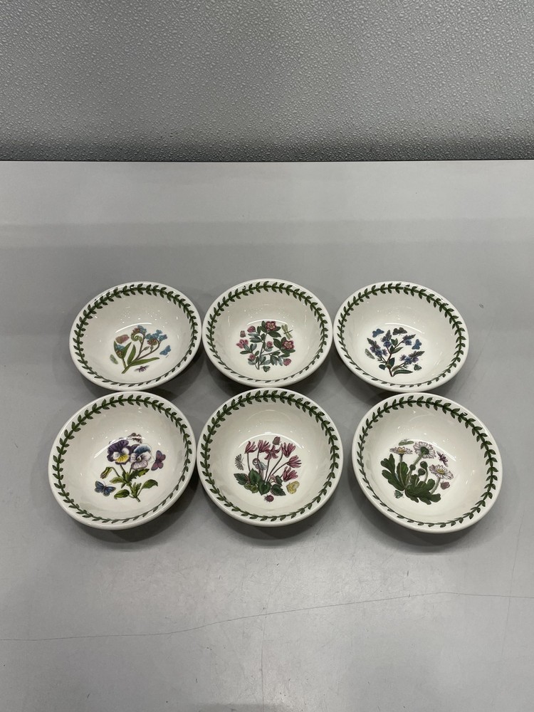 Portmeirion Earthenware Botanic Garden Set Of 6 Mini Bowls