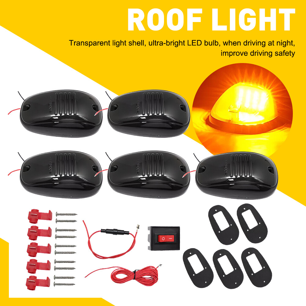 Dodge RAM 1500 2500 3500 Smoked 6000K LED Rooftop Cab Light Kit
