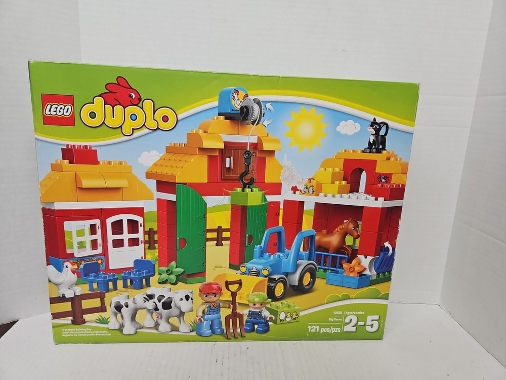 LEGO Duplo Big Farm 10525 Retired Rare Set with Tractor and Cow