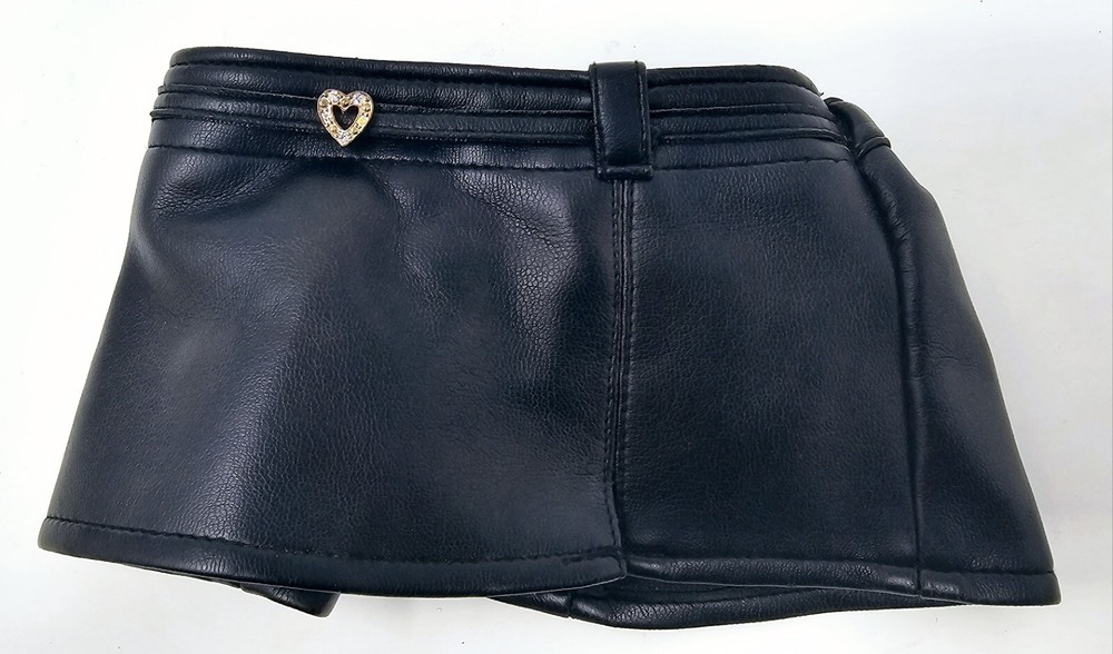 Build-a-Bear Workshop Black Faux Leather Skirt Doll Plush Clothes 1 Piece VGC