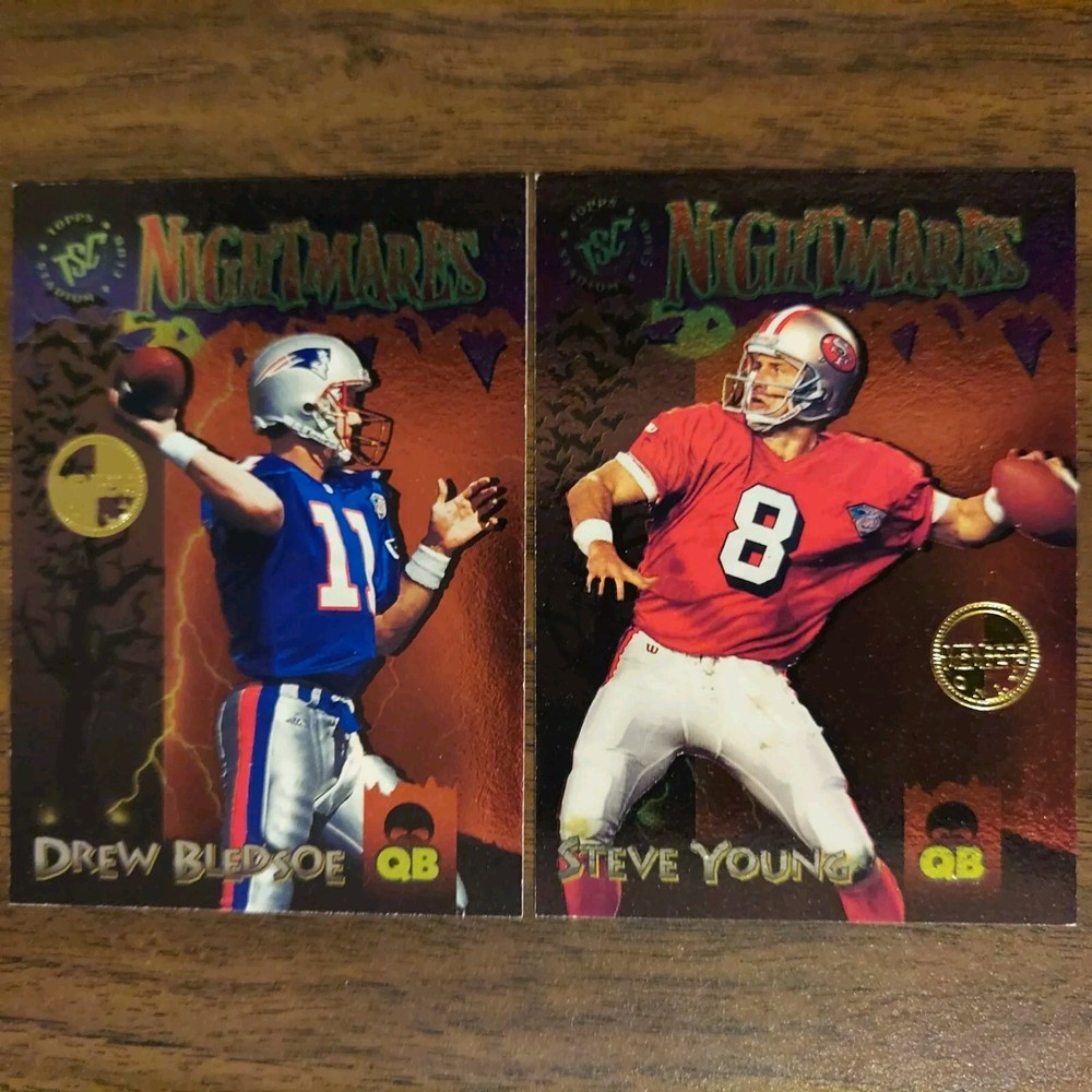 Steve Young 49ERS & Drew Bledsoe PATRIOTS 1995 Stadium NIGHTMARES Members Only