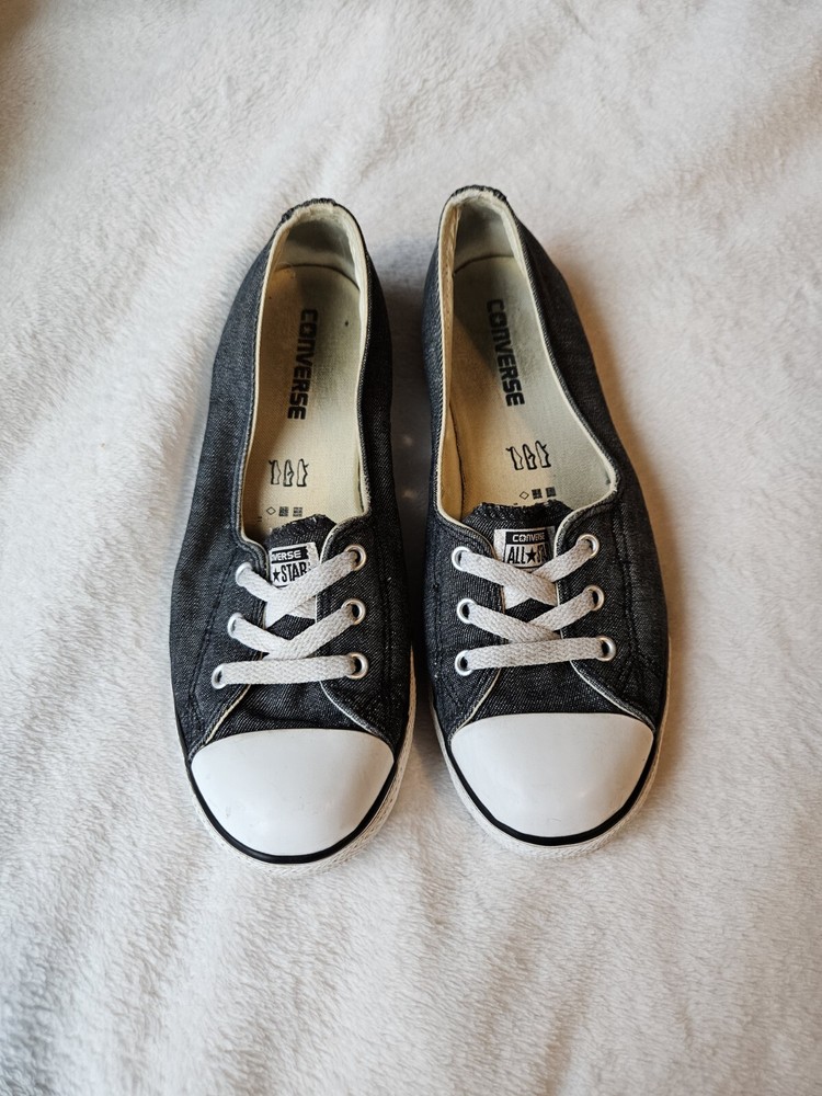 Converse Y2K Vintage Rare Denim Low Top Slip-On Flats Shoes Women's Size 9