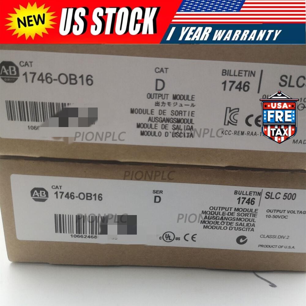 Factory Sealed Allen-Bradley 1746-OB16 /D SLC 500 16 Point DC Output Module PLC