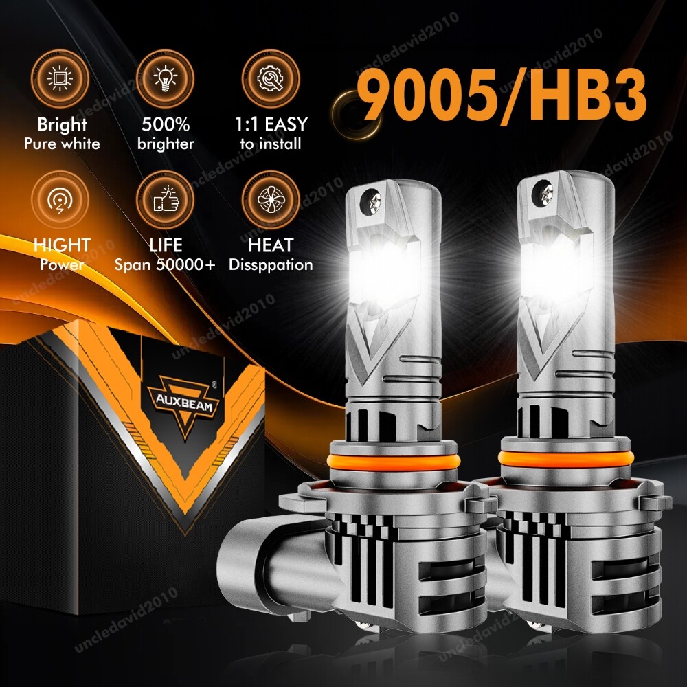 AUXBEAM 9005 HB3 LED High Beam Headlight Bulbs 6500K 25000LM Conversion Kit
