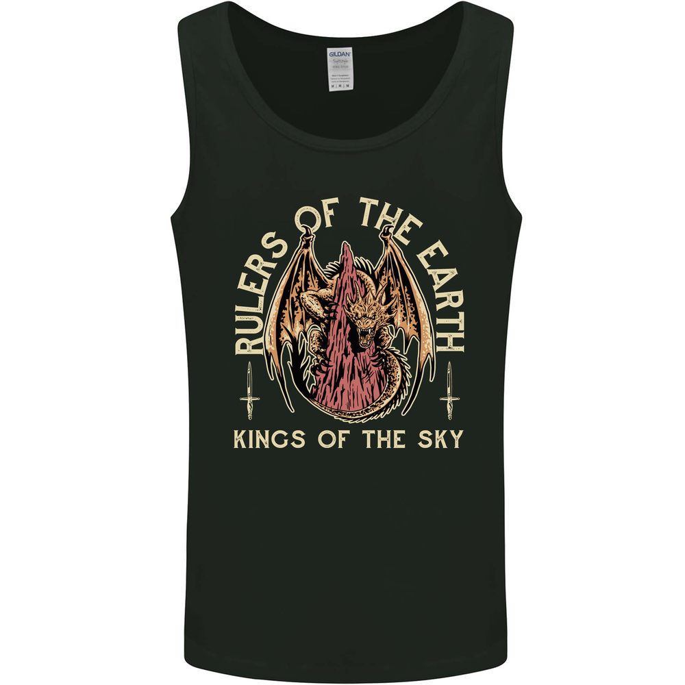 Dragons Rulers of the Earth Fantasy RPG Mens Vest Tank Top
