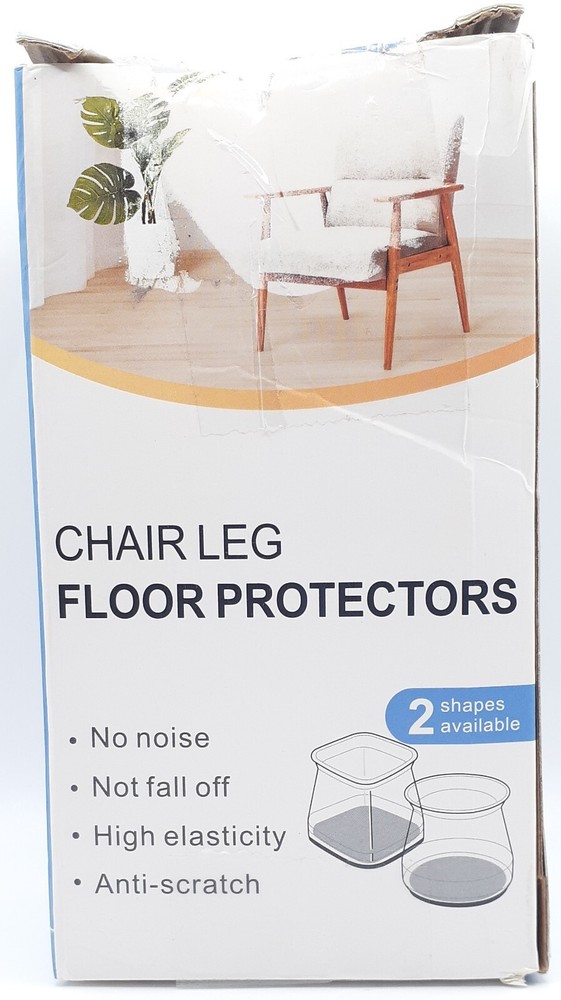24 CHAIR LEG FLOOR PROTECTORS NEW OPEN BOX FREE SHIPPING
