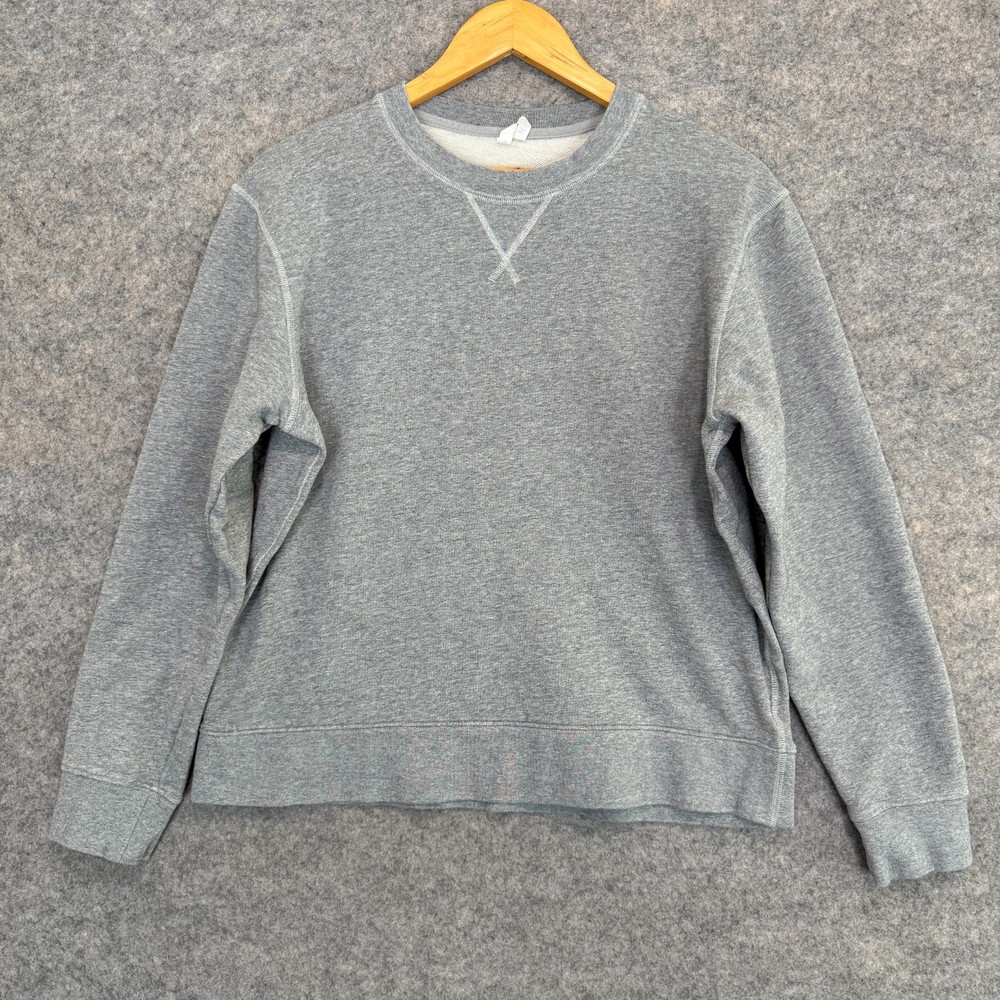 Arket French Terry Sweatershirt Mens Medium V Notch Gray Casual Crew Pullover