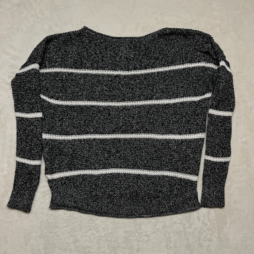 HOLLISTER Womens Dark Gray Oversized Hi/Lo Classic Cable Knit Sweater Size Small