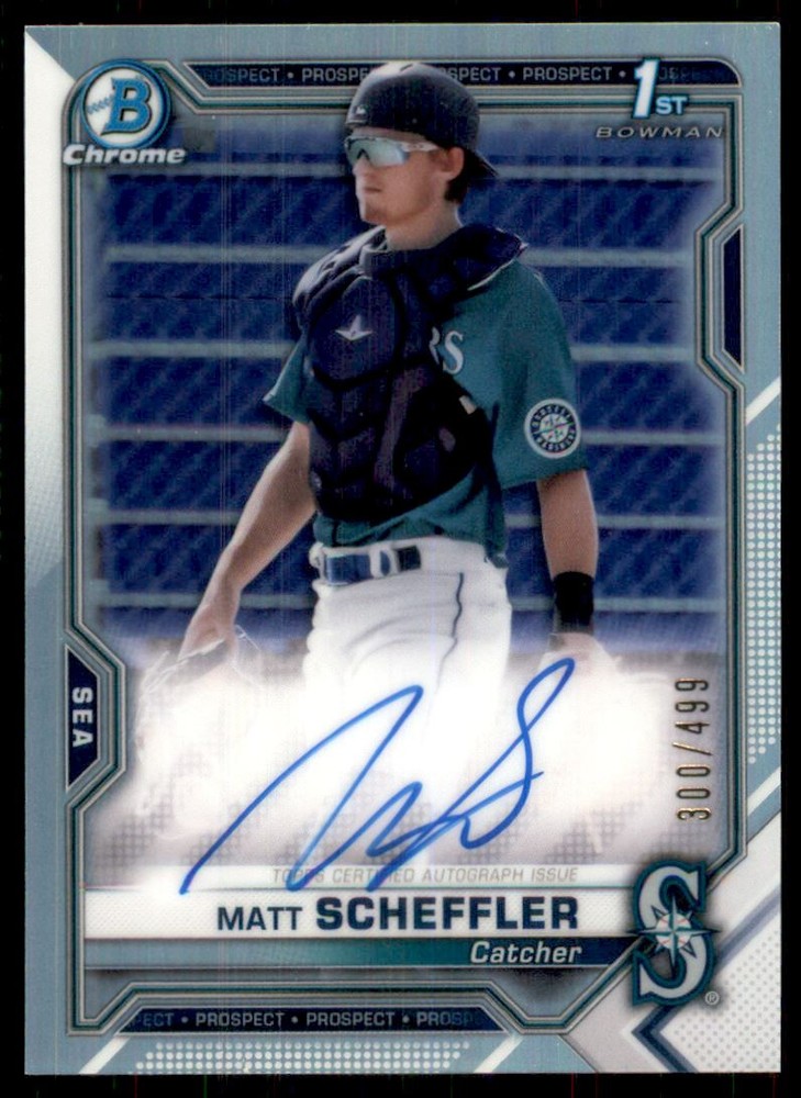 2021 Bowman Chrome Prospect Autographs Refractors #CPAMSC Matt Scheffler /499