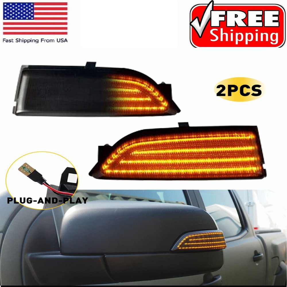 LED Side Mirror Light Turn Signal Amber For 20-2023 2019 Ford Ranger Lariat 2PCS