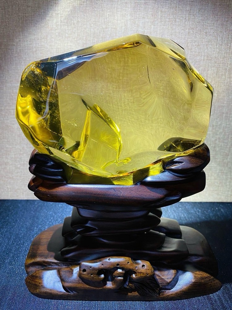 2LB Natural Citrine Quartz Obelisk Healing Crystal Wand Tower Stand