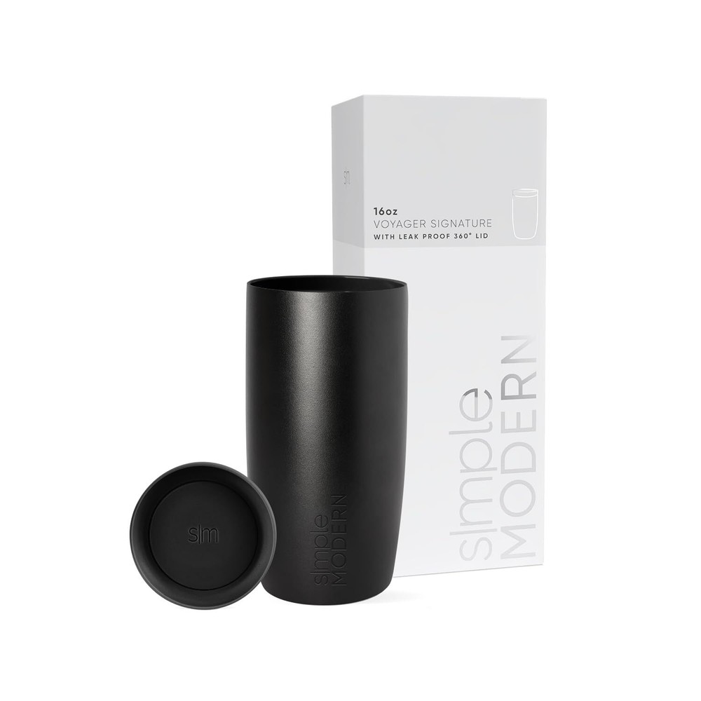 Travel Coffee Mug Tumbler with 360° Lid | Ceramic-Lined Insulated Stainless S...