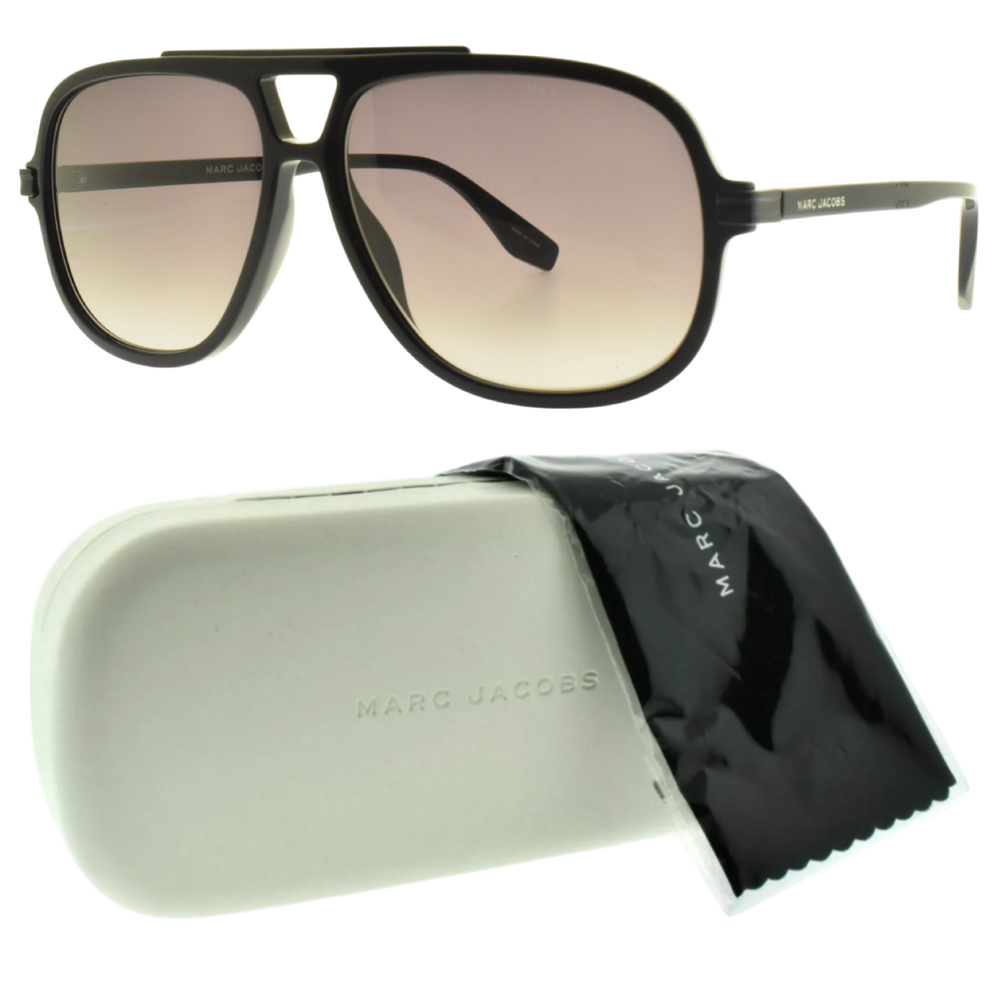 NEW!! MARC JACOBS 468/S 807/HA Black Pilot Full Rim Unisex Sunglasses