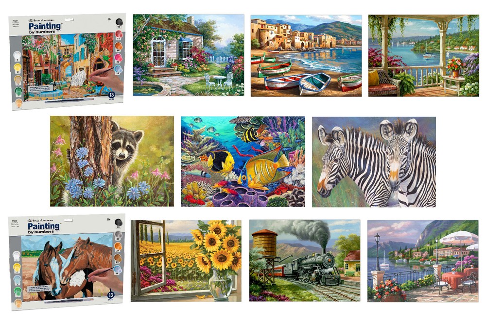 A3 Acrylic Paint By Number Painting Kits & Brush & Instructions New 2024 Designs